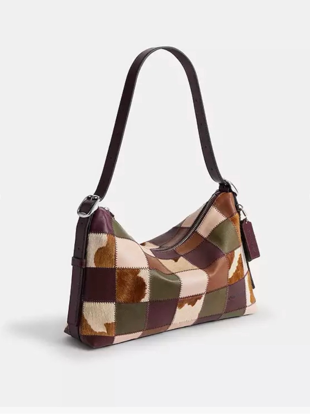 Coachtopia Alter/Ego Slouchy Shoulder Bag Merlot/ Olive/ Cow - Picture 3 of 6